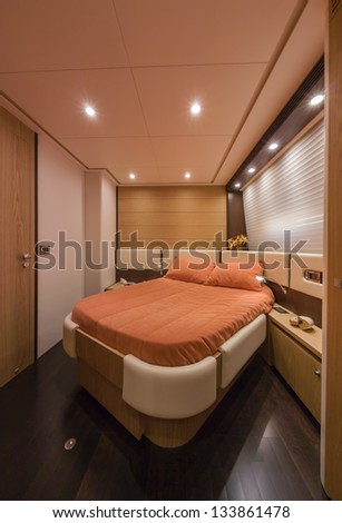 Italy, Naples, RIZZARDI 63HT luxury yacht, Vips bedroom