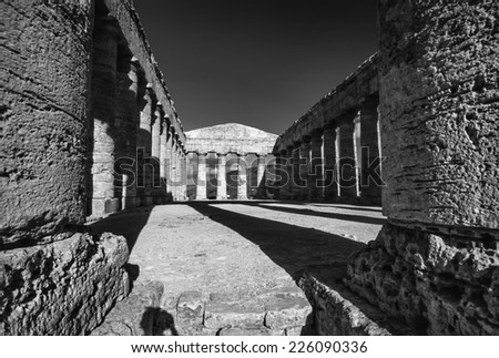 Italy, Sicily, Segesta, Greek Temple - FILM SCAN