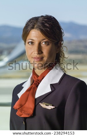 Italy, flight stewardess portrait
