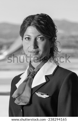 Italy, flight stewardess portrait