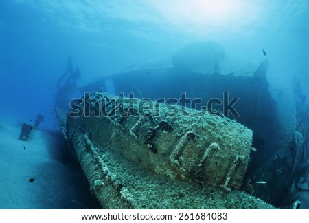 Italy, Mediterranean Sea, sunken ship wreck - FILM SCAN