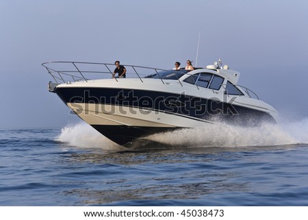stock photo : France, Corsica, Ajaccio, luxury yacht, Azimut Atlantis 50' stock photo : France, Corsica, Ajaccio, luxury yacht, Azimut Atlantis 50'