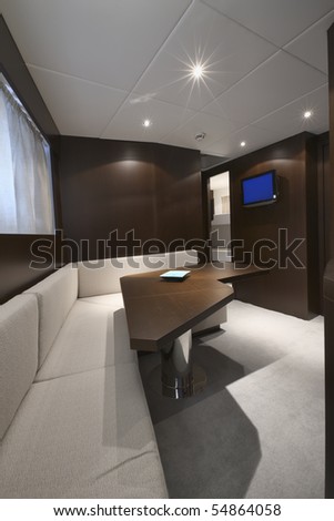 Italy, luxury yacht Tecnomar 36 (36 meters), crew cabin