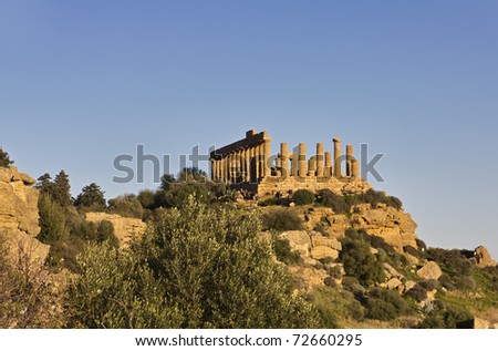 Italy, Sicily, Agrigento, Greek Temples Valley, Juno Temple (480-420 b.C.)