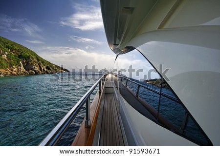 Italy, Tuscany, Elba Island, luxury yacht Azimut 75\'