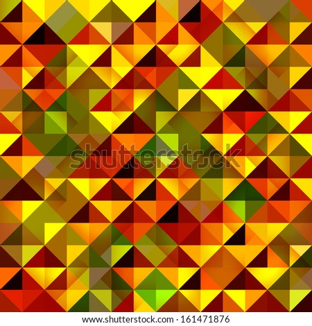 Seamless pattern of geometric shapes. Colorful mosaic backdrop. Geometric vector background. Colorful triangle pattern.