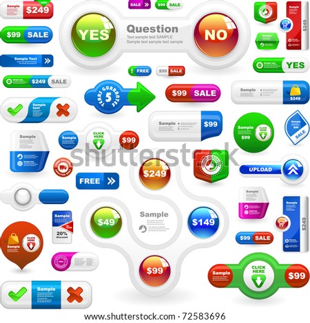 Vector great collection of sale banners and buttons. Vector great collection of sale banners and buttons.