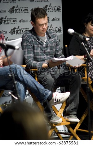 AUSTIN,TX - OCTOBER 24: Actor Colin Hanks attends the \' The Hand Job \' Script Reading at the Rollins Theatre during the 17th Annual Austin Film Festival on October 24, 2010 in Austin, TX.