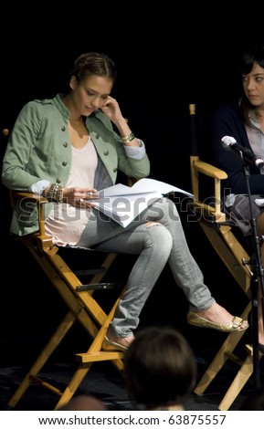 AUSTIN,TX - OCTOBER 24: Actress Jessica Alba at the \' The Hand Job \' Script Reading at the Rollins Theatre during the 17th Annual Austin Film Festival on October 24, 2010 in Austin, TX.