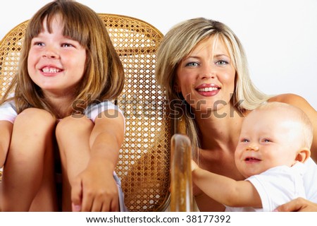Rocking chair : mother and son and daughter