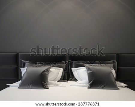 3D rendering modern double bedroom