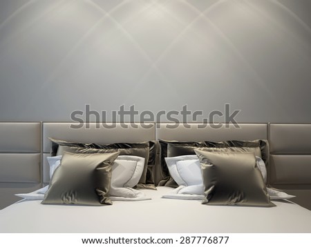 3d rendering modern double bedroom