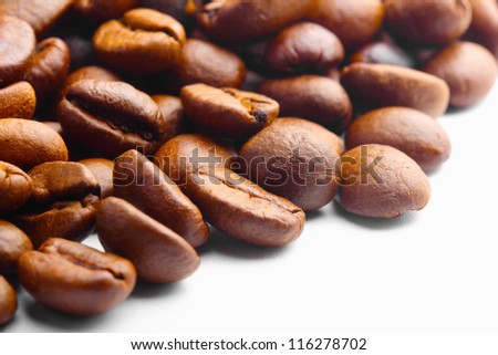 coffee beans as corner background