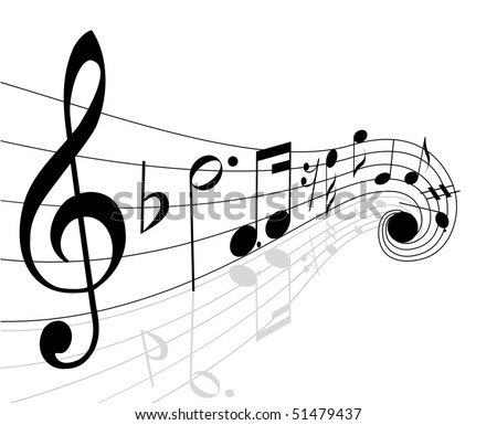 stock vector musical notes