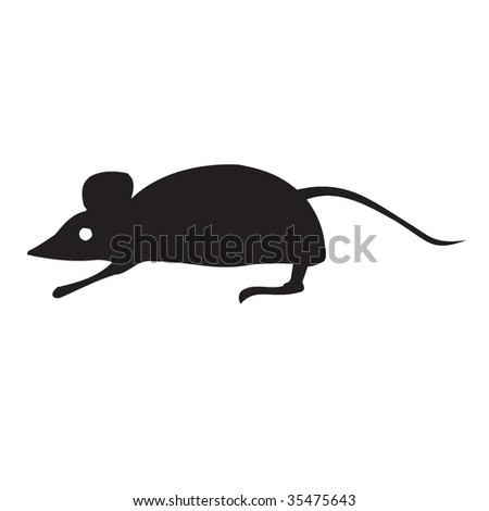 Vector Illustration Of Mouse Silhouette - 35475643 : Shutterstock