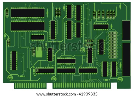 dark green and black circuit board