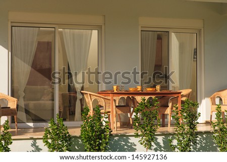 Luxurious villa exterior at Greek resort