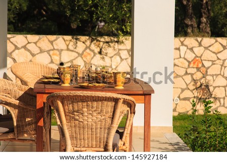 Luxurious villa exterior at Greek resort