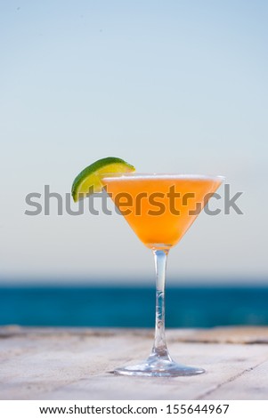 Fresh cocktail by the sea