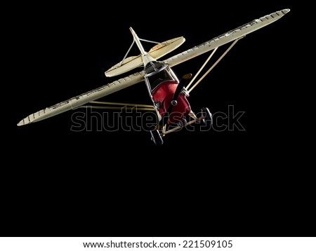 Old vintage airplane toy model