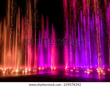 Amazing Light and water night show
