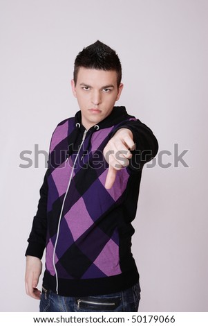 Casual man portrait over neutral background