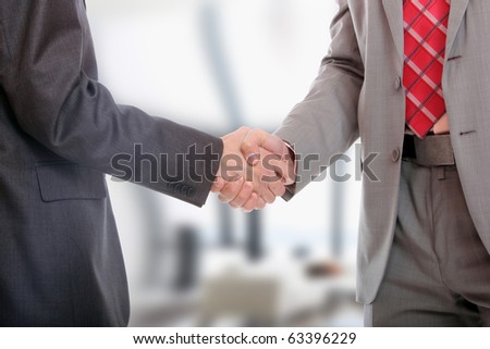 handshake isolated on light office environement