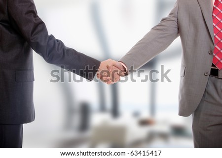 handshake isolated on light office environement