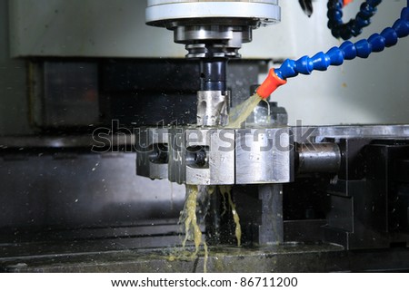 Operation of shaping metal piece machine with metal-working coolant