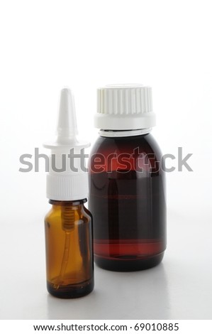 a lot of different pharmaceutical products isolated on white background