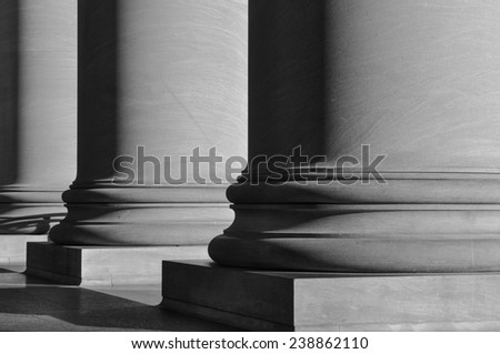 Black and White Pillars