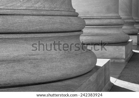 Pillars in Black and White