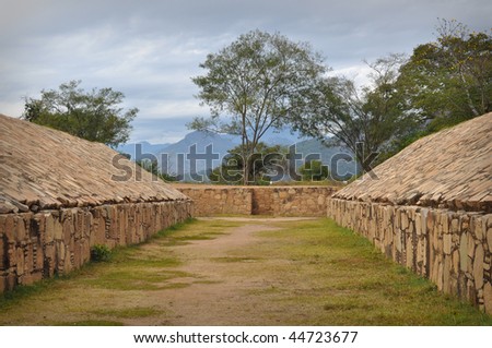 Ancient Stone Ball Court Game in Mexico