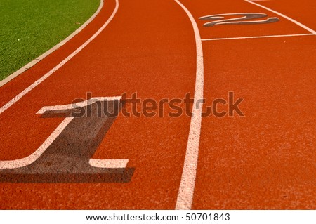 Red and White Running Track to Get Ahead in Business