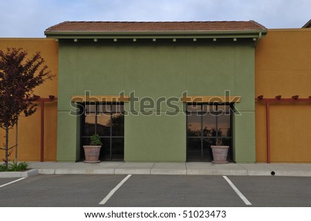 New Green and Yellow Shopping Center Store Front