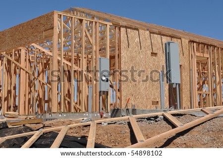 New Home under Construction Frame