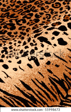 Tiger Cheetah Print Rug Background