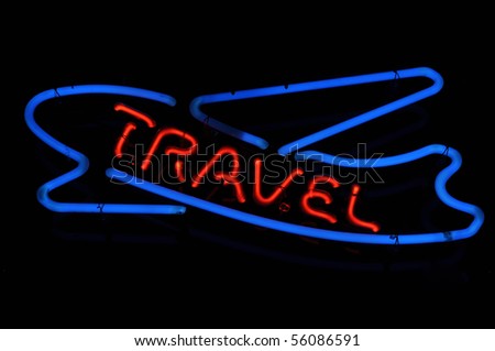 Travel Airplane Neon Light Sign