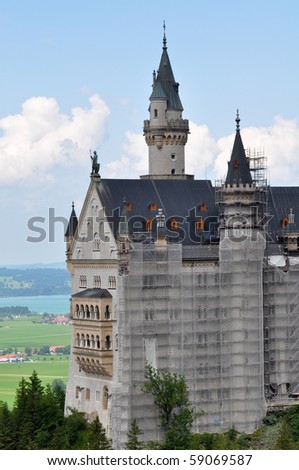 Neuschwanstein Castle in Bavaria Germany Tourist Attraction Destination