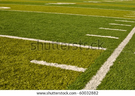 Fake Grass Football Field Sideline with Hash Marks