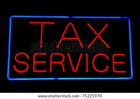 Tax Service Red Neon Sign
