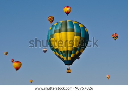 RENO, NEVADA - SEPTEMBER 10: The Great Reno Balloon Race on September 10, 2011, in Reno Nevada. It is the largest free hot air ballooning event in the nation.