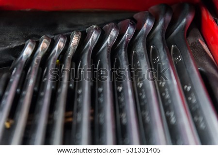 wrench, working wrench, wrench metal, set of wrenches, repair, tools.