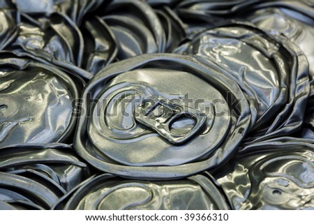 cans for recycling close up