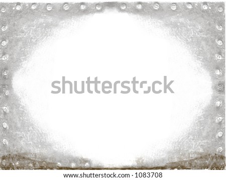 Grungy background set as a metallic porthole with white background for your image in a web site or presentation, etc...