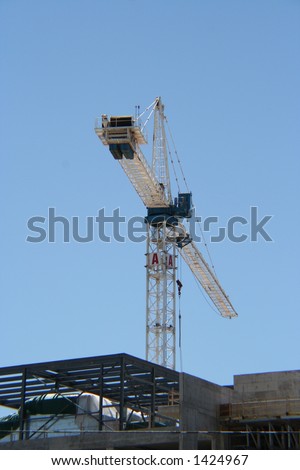 Single crane at work
