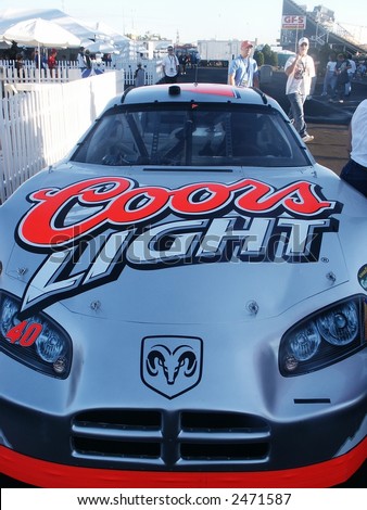 Coors Light Nascar Race Car - stock photo