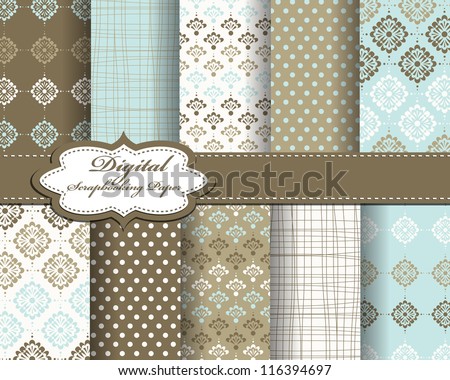 set of vector pattern paper for scrapbook set of vector pattern paper for scrapbook