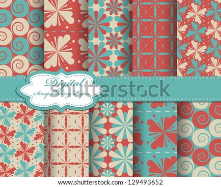 set of vector pattern paper for scrapbook set of vector pattern paper for scrapbook
