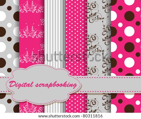 Set Of Vector Paper For Scrapbook - 80311816 : Shutterstock